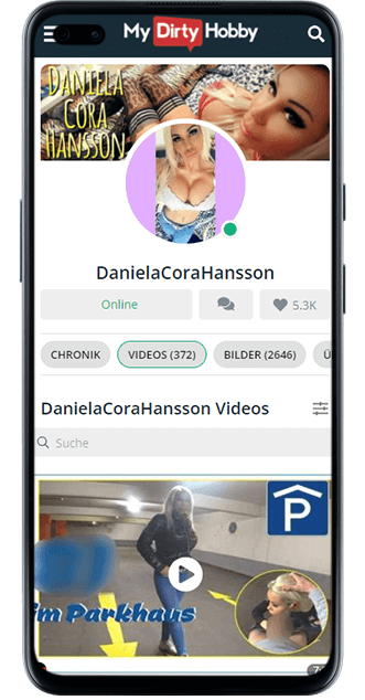 Daniela Cora Hansson bei MyDirtyHobby